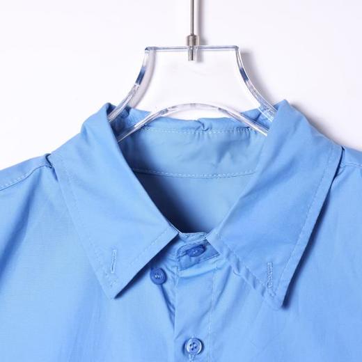 SDSA男装2026新款高贵轻奢潮牌刺绣字母纯色短袖衬衫百搭宽松上衣 商品图1