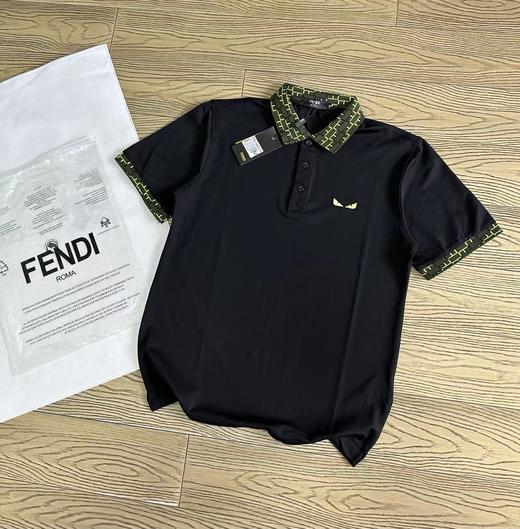 F040719夏季新款小怪兽三粒扣胸前刺绣双重水洗珠地棉网眼翻领POLO衫短袖 商品图4