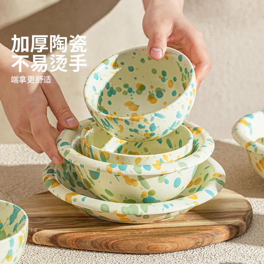 摩登主妇泼墨酸奶碗高颜值餐具水果燕麦甜品碗brunch轻食碗沙拉碗 商品图3