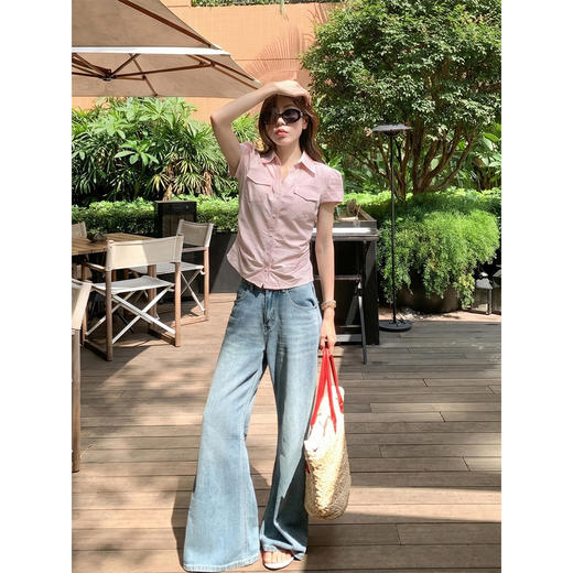 <曾小咸推荐>4.8现货秒杀 ！微信超特价！韩系短袖衬衫 日常169.99 立减100 秒杀69.99！！ 商品图2