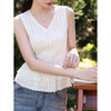 鹿向南「白色梦屿」杏色蕾丝背心吊带女夏季小众巨好看外穿小上衣 商品缩略图2