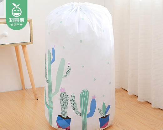 【预售-4月13日配送】德本束口加厚棉被收纳袋/2个（可爱熊+仙人掌，约82*43cm） 商品图2