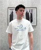 F040715夏季新款双纱面料草写手写刺绣字母印花情侣圆领短袖T恤 商品缩略图9