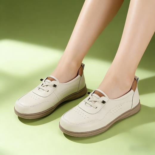 【艾娜达新款一脚蹬皮鞋】质感，颜值在线~   防滑鞋底+精裁设计！ 商品图1