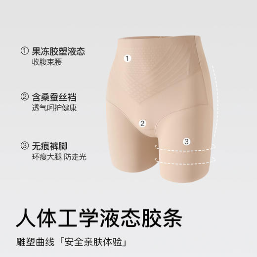 S1-  【含桑蚕丝】收腹裤收小肚子塑形塑身裤提臀裤免穿内裤不卷边显瘦   纤影依依 商品图1