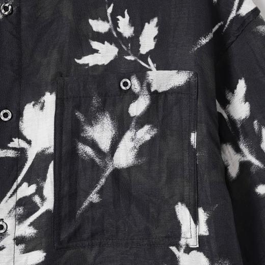 SDSA男装2026新款高贵轻奢新中式撞色满印花卉短袖衬衫百搭时尚 商品图1