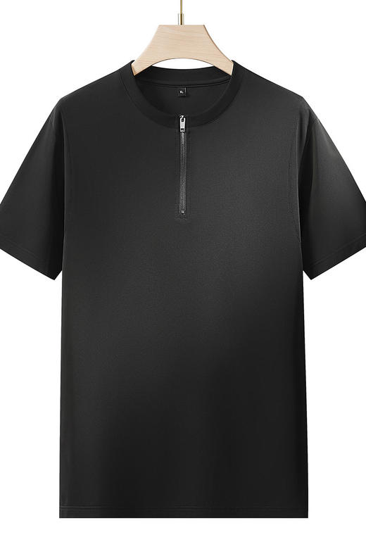 【DPF】大依优型大码男装夏季半拉链圆领短袖T恤商务休闲运动百搭上衣 商品图5