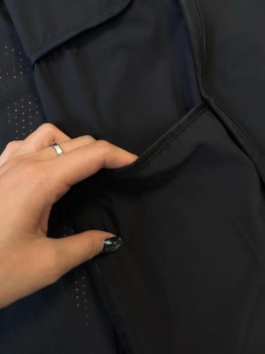 F040744户外运动休闲吸汗透气速干轻薄透气连帽梭织外套夹克防晒衣 商品图10