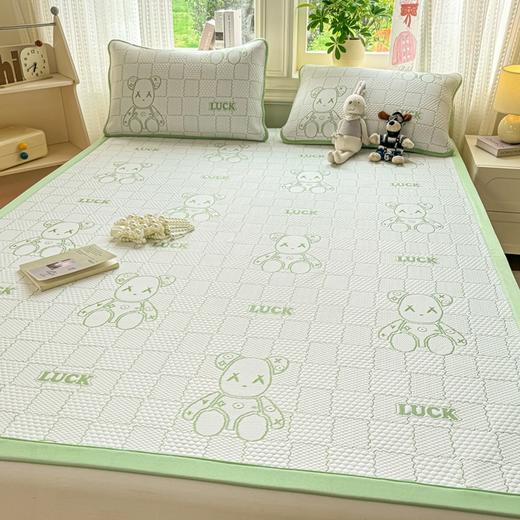 凉感冰豆豆凉席床单垫A类可机洗夏季空调软席冰丝席 商品图2