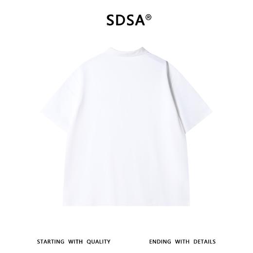 SDSA男装2026新款高贵轻奢潮牌撞色磨毛小标翻领短袖T恤百搭商务 商品图4