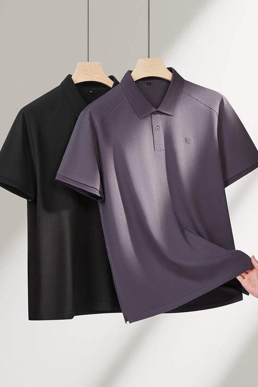 【DPF】大依优型大码男装夏季棉质透气短袖POLO衫商务休闲百搭上衣T恤 商品图5