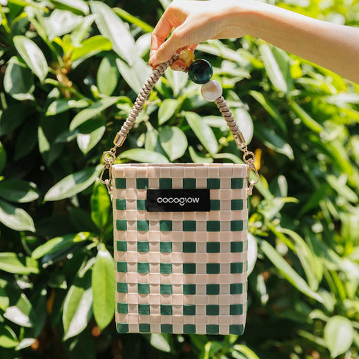 cocoglow 珠珠把手系列迷你托特手工编织包mini斜挎包 商品图0