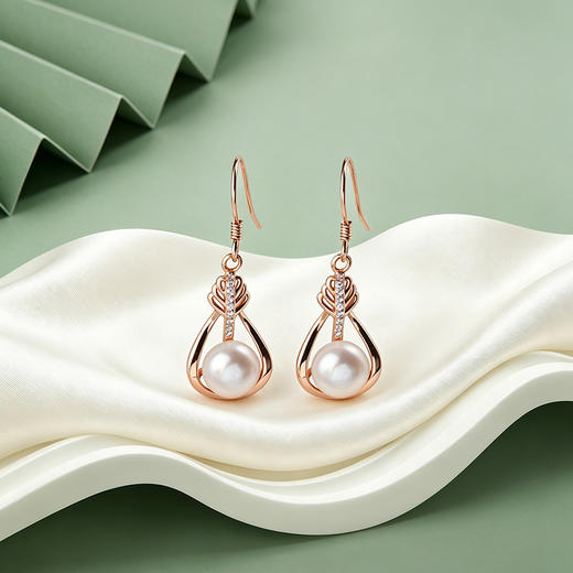 【宏艺珠宝】珠韵凝香·银s925耳饰 商品图4