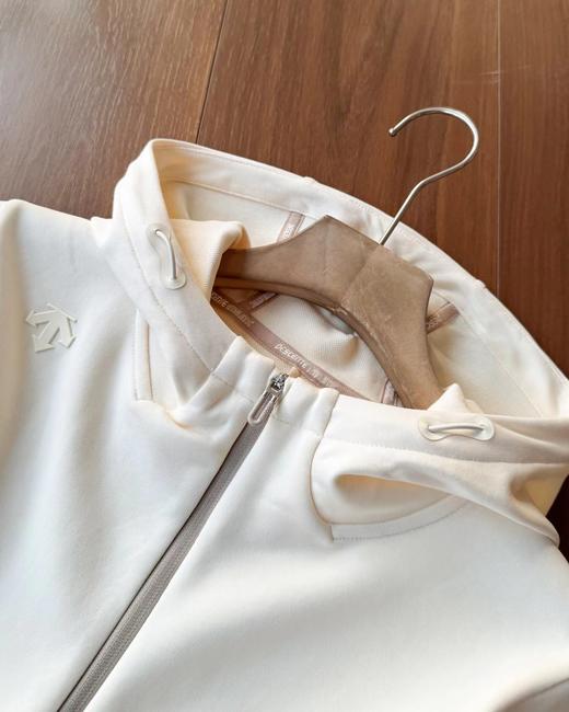 F040721春秋季女款拼接连帽开衫空气层面料轻盈柔软舒适女士针织运动外套 商品图10