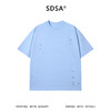 SDSA男装2026新款高贵轻奢潮牌扎染条纹割破圆领短袖T恤百搭时尚 商品缩略图0