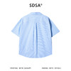SDSA男装2026新款高贵轻奢简约撞色竖纹短袖衬衫小马刺绣百搭上衣 商品缩略图1