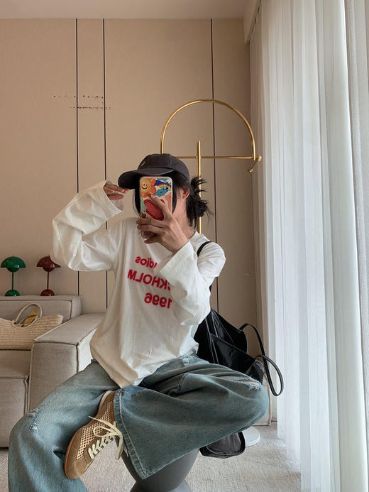 48-2 部分码两周发⚠️自留 春夏轻薄款 45R潇洒不羁 松弛帅气 柔软的破洞牛仔裤 客供面料 个性十足 商品图9