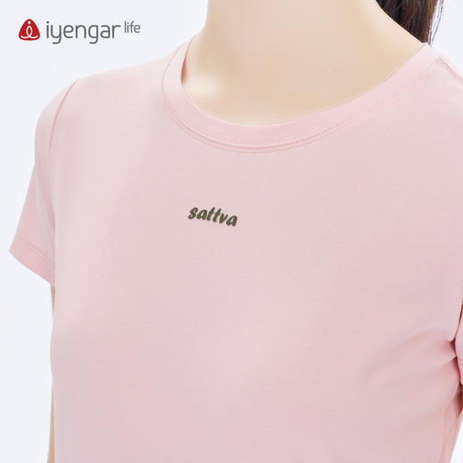 艾扬格 life C1217悦性女装T恤短袖 原创手绘设计一笔勾勒后弯体式 柔软亲肤排汗 商品图4