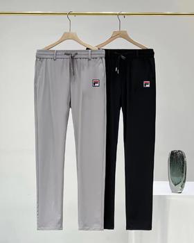 F040724夏季新款刺绣柔软透气弹力男士抽绳松紧腰清凉冰爽休闲运动裤