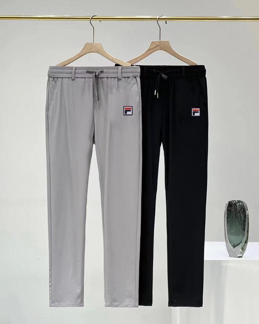 F040724夏季新款刺绣柔软透气弹力男士抽绳松紧腰清凉冰爽休闲运动裤 商品图0