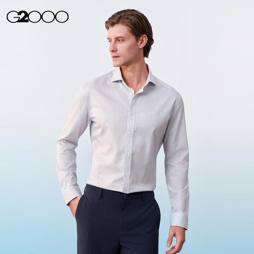 G2000男装SS26商场新款【纯棉/抗皱免烫】商务通勤修身长袖衬衫61120293 商品图0