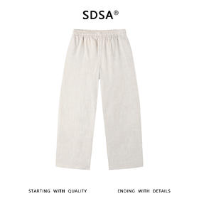 SDSA男装2026新款高贵轻奢简约纯色亚麻休闲裤百搭透气舒适裤子