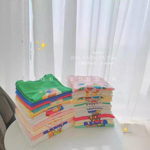 叮当可可夏季儿童短袖T恤男女童薄款韩版童装卡通印花童装服装潮90-140★娃娃优选 商品图1