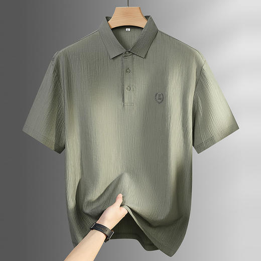 【DPF】大依优型大码男装夏季莱赛尔短袖POLO衫商务休闲百搭上衣透气T恤 商品图2
