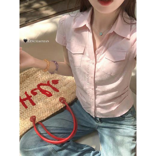 <曾小咸推荐>4.8现货秒杀 ！微信超特价！韩系短袖衬衫 日常169.99 立减100 秒杀69.99！！ 商品图1