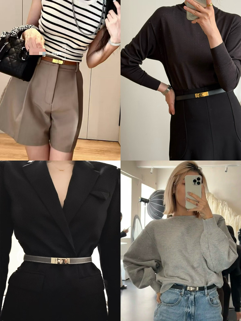 47-5 自留款 大马 kelly经典窄版1.8cm 腰带 可随意调节皮带