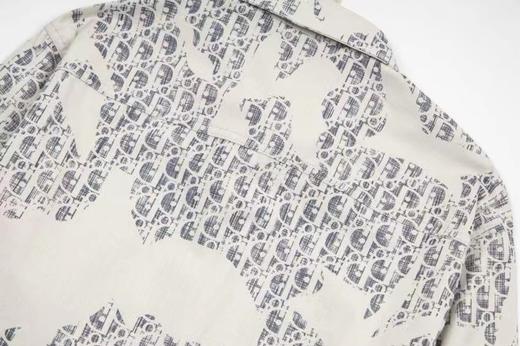 F040723春季新款满印涂鸦水洗牛仔衬衫男女同款休闲上衣外套 商品图4