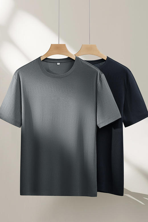 【DPF】大依优型大码男装夏季圆领纯色短袖T恤宽松透气舒适短袖上衣 商品图5