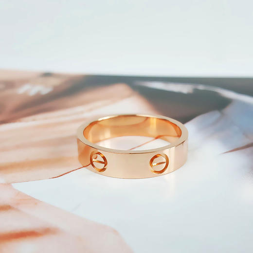 【95新】Cartier卡地亚LOVE系列B4084862玫瑰金宽版无钻LOVE戒指62号中性款270326TJ23 商品图2
