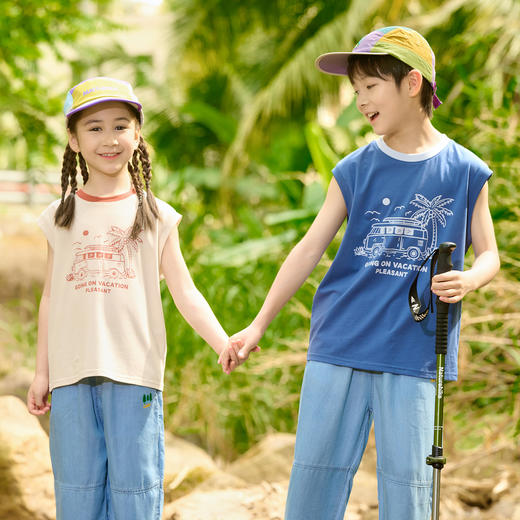 【10A抗菌】棉花堂夏款印花趣点儿童无袖T恤-- FD61140 商品图6