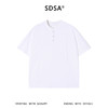 SDSA男装2026新款高贵轻奢老钱风纯色提花半纽扣短袖T恤百搭休闲 商品缩略图0