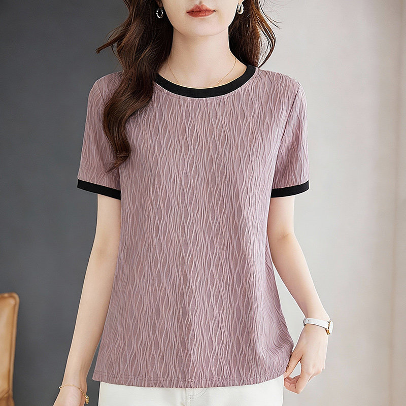 夏季新款胖mm大码女士中长款t恤女遮屁股洋气短袖宽松显瘦上衣女