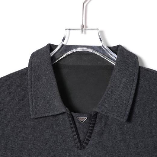 SDSA男装2026新款轻奢潮牌倒三角装饰翻领短袖T恤百搭时尚上衣 商品图3