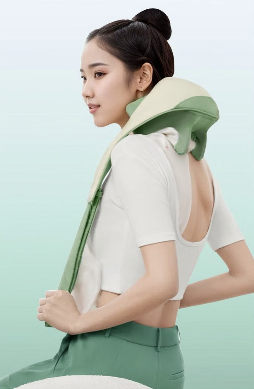 PGG颈部按摩仪肩颈疏通神器按摩枕家用颈椎颈肩按摩器全自动【动态纤维发热】M7披肩按摩仪