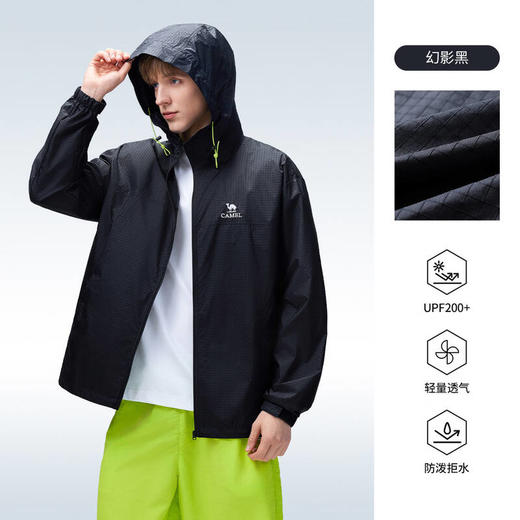 骆驼（CAMEL）男款梭织标准长防晒衣A16BATR172 商品图5