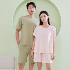 chunmolife 7A级抗菌冰感棉 可外穿休闲风家居套装 男女款 柔软透气 自带凉感