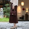 西子/寄红笺26姆米桑蚕丝桑波缎红云纱松紧伞裙/BQTJ1130 商品缩略图2