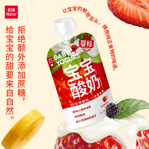 乐纯水果儿童酸奶常温果泥宝宝酸奶水果多口味50g 商品图2