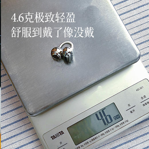 【4.6g超轻盈夹耳式蓝牙耳机 让耳朵自在放松】稳戴不掉 强劲回弹 不易变形 挂绳设计 解放双手 商品图1