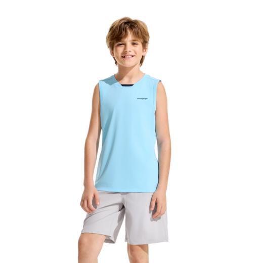 moodytiger男童轻薄背心无袖休闲运动透气夏季速干62111101 商品图4