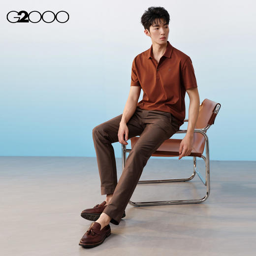 G2000男装SS26商场新款【棉质莫代尔弹性】百搭弹性腰头休闲裤61161039 商品图1