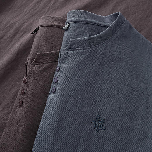 【DPF】【亚麻】大依优型大码男装夏季圆领短袖T恤运动休闲透气短袖上衣 商品图4