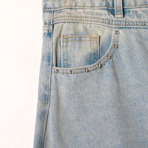 SDSA男装2026新款高贵轻奢潮牌磨白烫钻设计牛仔裤百搭时尚裤子 商品图3