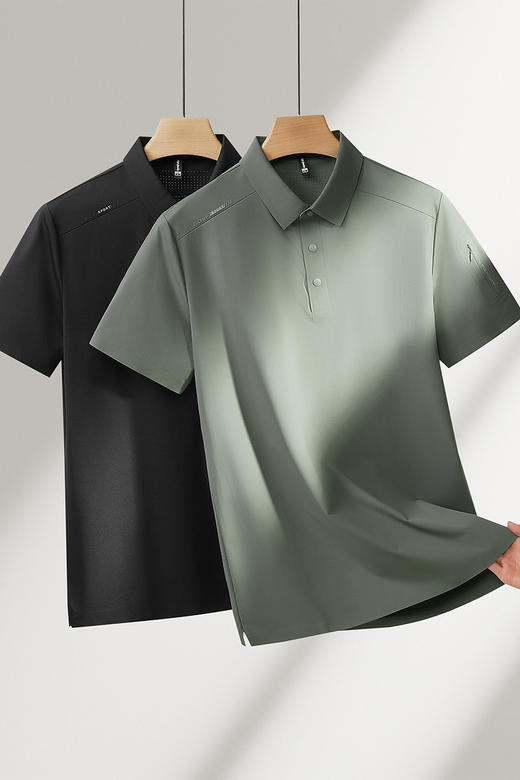 【DPF】大依优型大码男装夏季翻领polo衫短袖冰丝凉爽透气短袖上衣 商品图5