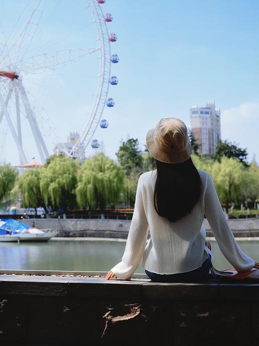 【凉感透气 清爽亲肤 天丝亚麻镂空针织衫】一字领修饰肩颈线条 微喇袖遮肉显瘦 自带氛围感 商品图6