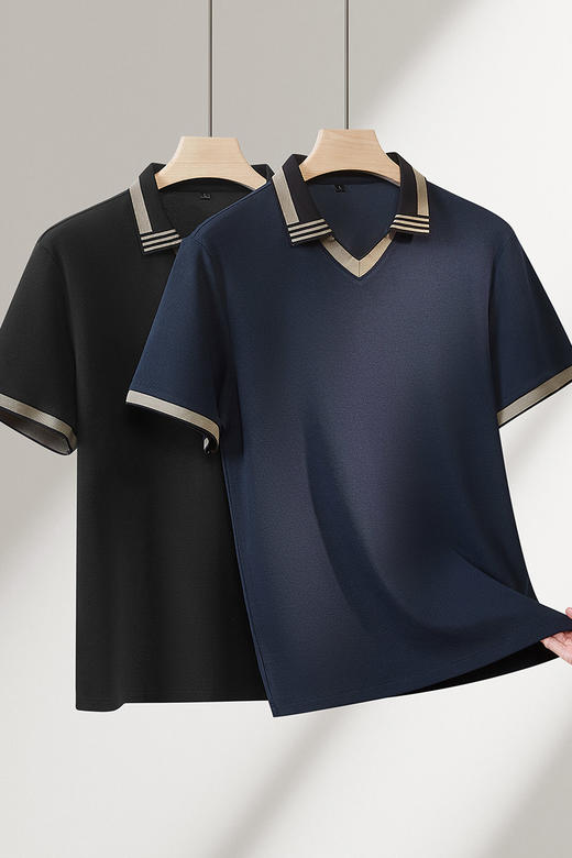 【DPF】大依优型大码男装夏季海鸥领polo衫短袖棉质透气休闲百搭短袖上衣 商品图5